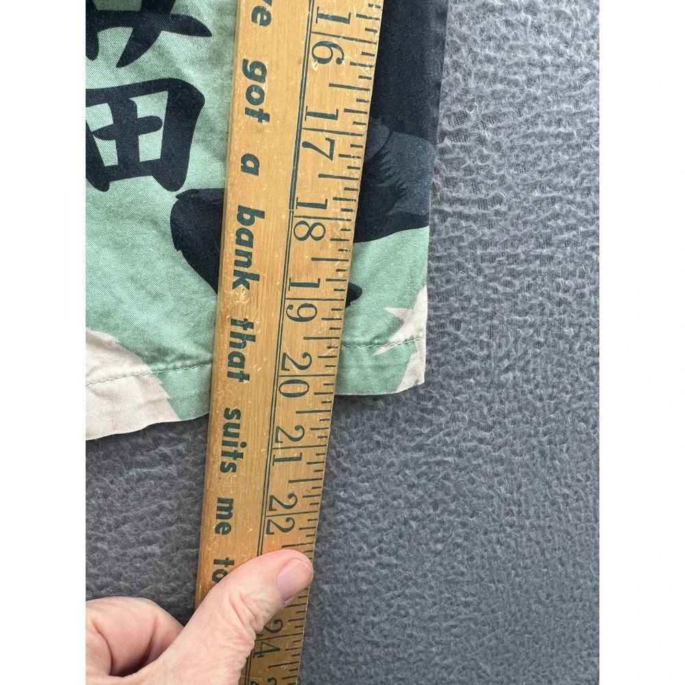 Kidoriman Pajama Pants Lounge Womens Sz M Green Cats Japanese Kanji Drawstring - Picture 8 of 14